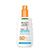 Garnier Ambre Solaire Leche Solar Protectora Spray Niños Niños Sensibles Avanzados, Resistente a...