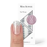 Miss Sophie Nail Wrap - 'Diamond Dust', Purpurina, Transparente, Plata, Nail Wraps -24...