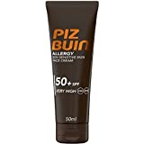 PIZ BUIN, Crema Solar Facial para Pieles Sensibles, Alérgicas, 50+ SPF, Muy...