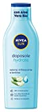 Nivea SUN Hydrate After Sun Milk en maxi botella de 200 ml, Body Milk con Bio Aloe Vera y...