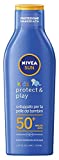 Nivea SUN Kids Protect & Play FP50+ Sun Cream en bote de 200 ml, Protector solar para niños...