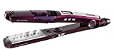 Babyliss St395E Plancha De Pelo Con Función De Vapor, Hidrata El Cabello, Titanio-Crema, Púrpura