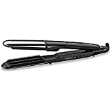 BaByliss ST495E Plancha de pelo 2 en 1 Pure Metal Steam, Función Steam, Diamond Ceramic, 5...