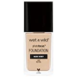 Wet n Wild - Photo Focus Foundation - Base de Maquillaje Nude Ivory - Cobertura Intensa, Para una Piel...