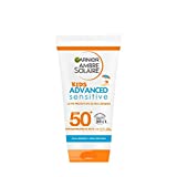 Garnier Ambre Solaire Leche Solar Protectora Infantil Advanced Sensitive Kids, Resistente al Agua,...