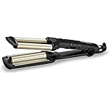 Babyliss C260E Easy Waves, Triferro Beach Waves con revestimiento cerámico de titanio, negro