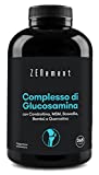 Complejo de Glucosamina, con Condroitina, MSM, Boswellia, Bambú y Quercetina, 365 Cápsulas |  No haga...