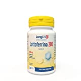 Lactoferrina LongLife 200 |  100% natural de leche de vaca |  Dosis Alta (200mg/cps) |  Cápsulas...