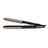 Babyliss St481E Plancha De Pelo 2en1 Para Looks Lisos Y Ondulados, Diamond Ceramic, 5 Temperaturas, Negro...