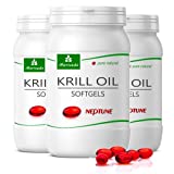 MoriVeda® Neptune Krill Oil 270 cápsulas con aceite omega 3 de alta calidad, astaxantina,...