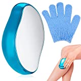 Auidy_6TXD Depiladora para Glass Nano Hair Remover Crystal con guantes de lavado exfoliantes, ...