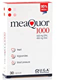 MEAQUOR 1000 con 1000 mg de EPA y DHA por cápsula Certificado IFOS 5 por cada lote de 30 cápsulas