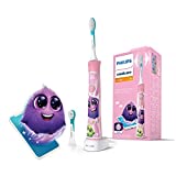 Philips Sonicare For Kids HX6352/42 Cepillo de dientes eléctrico sónico para niños, conectado a la aplicación, rosa