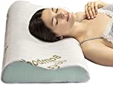 Almohada cervical de espuma viscoelástica para dormir, dispositivo médico ortopédico con alto contenido de aloe vera para...