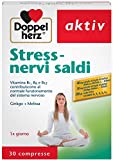 Stress Nervi equilibra - Ginkgo biloba y Melissa - 30 comprimidos - Suplemento de memoria con Vitamina B1 +...