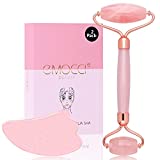 Jade Roller Gua Sha Facial Rose Quartz Guasha Roller Masajeador Herramienta de tonificación…