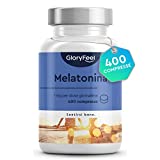 Melatonina Pura, 400 Comprimidos (Suministro + 12 meses), Melatonina 1mg, Melatonina Suplemento para Dormir,...