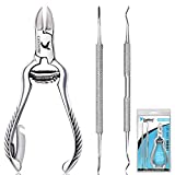 Candure Professional Nail Clipper and Nipper Set para uñas gruesas y duras...