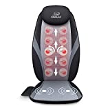 Snailax Shiatsu Masaje Asiento Respaldo Masajeador con Calor Masaje Asiento con...