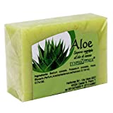 Jabón Artesano de Aloe Vera - 100% natural y vegetal - Jabón hidratante y antiedad...