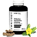 Tribulus Terrestris 2250mg | 180 Cápsulas Veganas | 100% Natural con 90% Saponinas | Aumenta el...