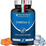 Aceite de pescado Omega 3 Krill |  1000 mg Aceite de Sardina y Aceite de Krill |  480 mg de EPA DHA |  60...