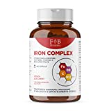 Suplemento de HIERRO con Ácido Fólico + Vitamina C + Vitamina B12 |  Iron Complex 90 comprimidos para...