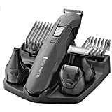 Recortador facial Remington PG6030, cuchillas de acero con accesorios, gris, negro