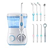 Flosser de agua dental, irrigador bucal TUREWELL Capacidad de 600 ml Chorro de agua para dientes con 10...