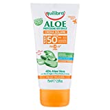 Equilibra Solari, Aloe Sun Cream Spf 50+ Tamaño Viaje, Crema con Aloe Vera, Aceite de Zanahoria y...