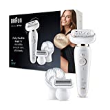 Depiladora Braun Silk-épil 9 Flex para mujer Depiladora con cabezal flexible, cepillo de limpieza facial...