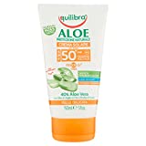 Equilibra Solari, Aloe Sun Cream Spf 50+, Crema con Aloe Vera, Aceite de Zanahoria y Vitamina E, para...