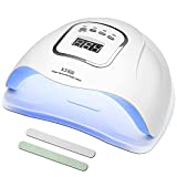 Lámpara de uñas LED UV profesional MOULEI 150W para manicura / pedicura, sensor de inicio automático ...