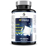 4Sleep - Doble acción: Promotor del Sueño y Calmante Natural.  Melatonina, 5-HTP, Valeriana y...