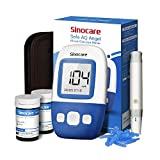 Kit de prueba de diabetes Sinocare Glucometer Meter con 50 tiras de glucosa en sangre y 50 punciones en los dedos para...