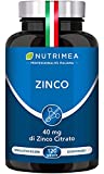 Citrato De Zinc 40 Mg |  Suplemento Con 12.5 Mg Del Elemento Zinc (Zn) Por Cápsula |  Muy alto...