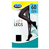 Scholl Light Legs Mallas para Mujer Compresión Graduada 60 Den, L, Negro, 1 Par