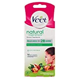 Veet Natural Inspirations Tiras depilatorias faciales con aceite de argán, 16 piezas