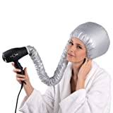 Gorro Casco para Secar Secador de Cabello con Elástico para Sujetar al Secador de Cabello, Gris