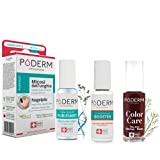 PODERM - 2 PRODUCTOS - MICOSIS DE UÑAS TRATAMIENTO 2 en 1 |  Esmalte de uñas color rojo oscuro TEA TREE |...