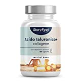 Suplemento Colágeno Ácido Hialurónico 180 Cápsulas, Ácido Hialurónico y Colágeno + Vitamina C,...