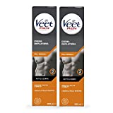 Veet Men Crema Depilatoria para Hombres Piel Normal, 200 ml, Acción Rápida, 2 paquetes