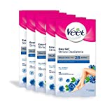 Veet Tiras Depilatorias Piel Sensible para Piernas, Brazos, Axilas y Zona del Bikini, 5 Paquetes de...