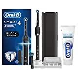 Cepillo de dientes eléctrico recargable Oral-B Smart 4 4500 CrossAction, 1 mango negro conectado, 3 ...