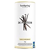 foodspring 3K Protein, Vainilla, 750g, Suero y caseína de pura leche de vacas criadas...