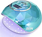 Lámpara LED UV Janolia 86W, puede curar rápidamente los rayos de gel UV, 4 temporizadores de 10s 30s 60s 99s para ...