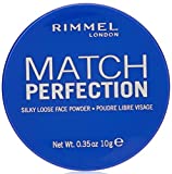 Rimmel London Match Perfection Polvos transparentes, polvos sueltos matificantes para el rostro, 10 gr