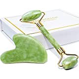 Gua Sha Tool y Jade Roller, BAIMEI Masajeador de Rostro y Cuello, Gua Sha Calma, Calma y Relaja...