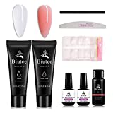 acrigel for nails kit, Gel uv Extensión Transparente y Rosa 30g, reconstrucción de uñas en gel, con...