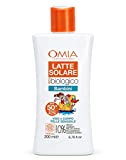 Omia, Leche Solar Eco Bio para Niños SPF 50+, Protección Muy Alta, 200 ml